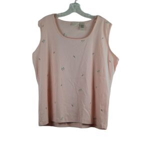 Elisabeth By Liz Claiborne Pink Women's Sleeveless Top Blouse 2X 058
